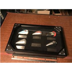 Display Case with Red-Line Harley Davidson Engine Models (2004)