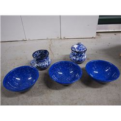 Lot of Specled Enamelware (6)