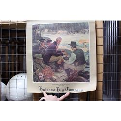 Hudsons Bay Advertisment Calender Page "Nicholas Garry At Slave Falls" By Rex Woods