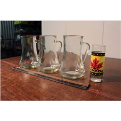 Glass Mugs With Canada Glass