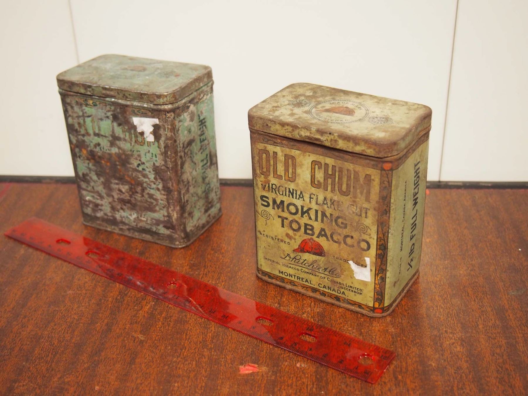 Lot Of Tobacco Tins (Old Chum) (2) - Bodnarus Auctioneering