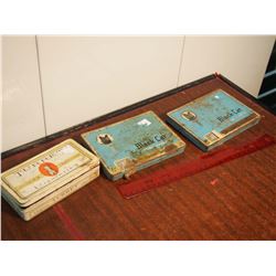 Lot Of Tobacco Tins (Black Cat Flats, Turret) (3)