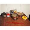 Image 1 : Lot Of Assorted Tins (Shortbread, Baking Powder, Repait Kits, Nabob, Imperial, Etc.)