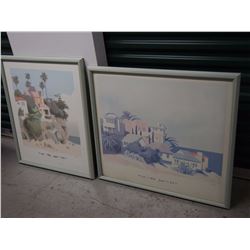 William Buffett Works On Paper "Oceanfront," "Santa Catalina" (Signed) (25"x31" Oceanfront) (32"x29"