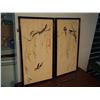 Image 1 : Pair Of Framed Bird Paintings With Asian Markings