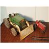 Image 2 : Buddy Al Metal Toy Tractor, With ERTL Red Metal Toy Tractor & John Deere Metal Toy Trailer