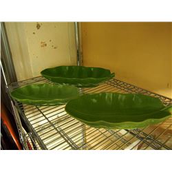 3 Piece Set Of Leaf Platters