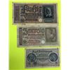 Image 1 : Lot (3) Nazi Germany Bank Notes, Paper Money