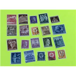 Lot (20) Nazi and Occupied stamps
