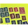 Image 3 : Lot (20) Nazi Hitler Stamps