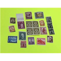 Lot (20) Nazi and Occupied stamps