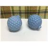 Image 1 : 2 Blue Lightening Rod Balls, Porcelain