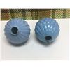 Image 2 : 2 Blue Lightening Rod Balls, Porcelain