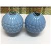 Image 3 : 2 Blue Lightening Rod Balls, Porcelain