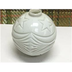 White Porcelain Lightning Rod Ball (Star Motif)
