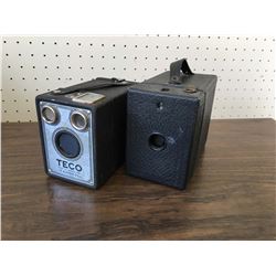 Lot (2) Antique box cameras