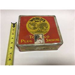 World's Navy 3lbs Tobacco Tin