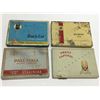 Image 1 : Lot (4) Flat Cigarette Tins (State Express, Three Threes, Sweet Caporal, Pall Mall Black Cat)