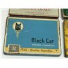 Image 4 : Lot (4) Flat Cigarette Tins (Philip Morris, Black Cat, Macdonalds, Gold Flake (Wills))
