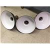 Image 3 : Lot (3) 16" Porcelain Light Shades & Wiring
