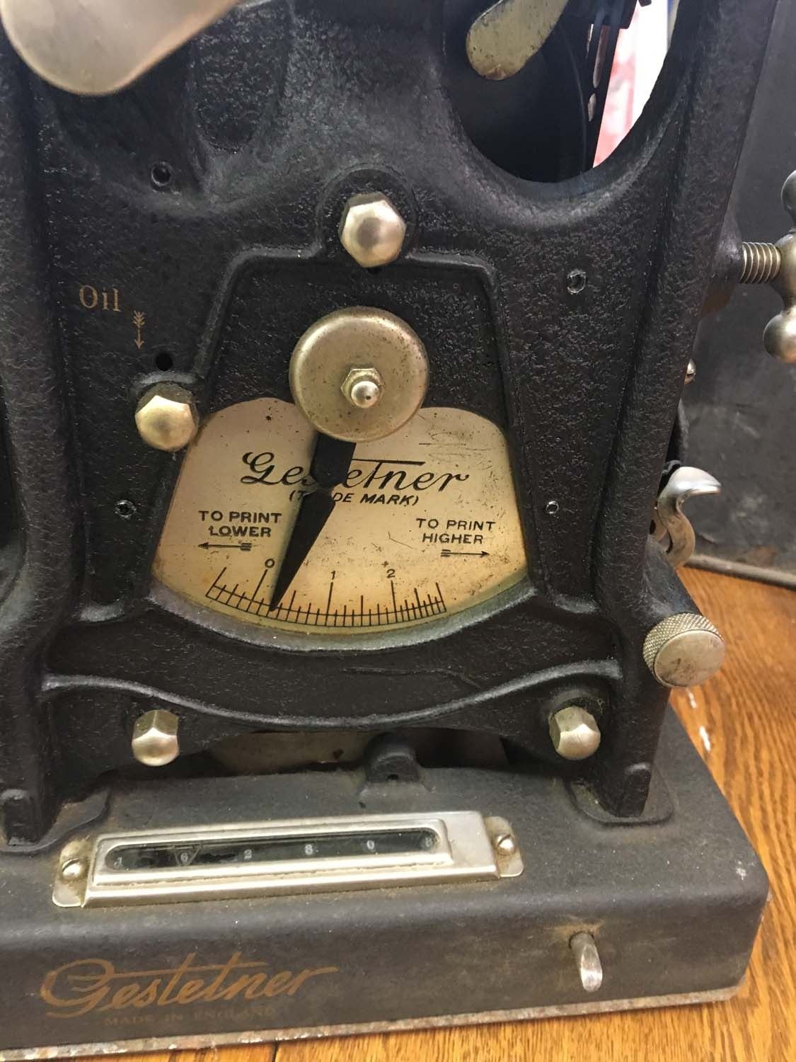 Antique 1930s Gestetner Duplicating Machine W/ Cover