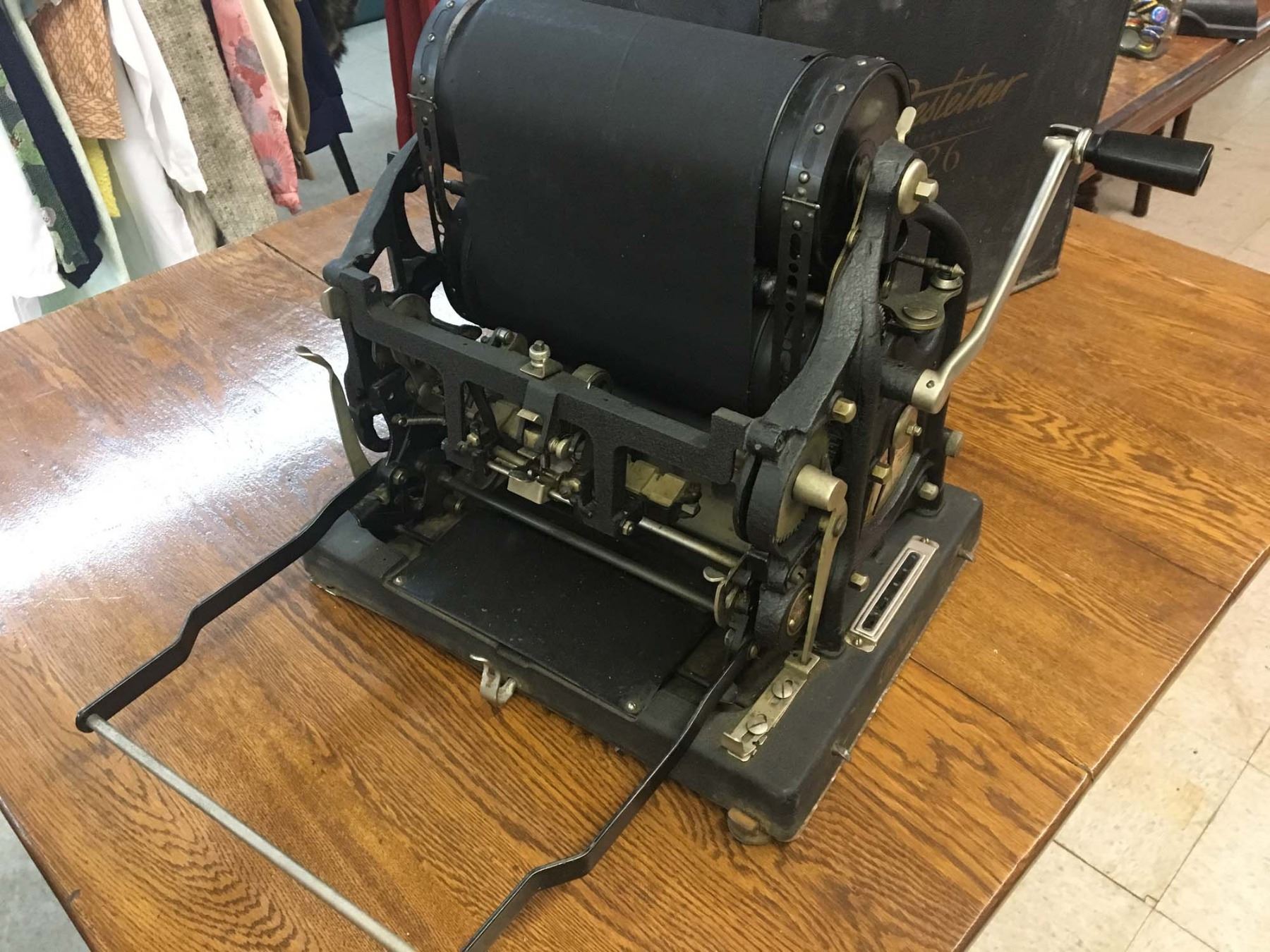 Antique 1930s Gestetner Duplicating Machine W/ Cover