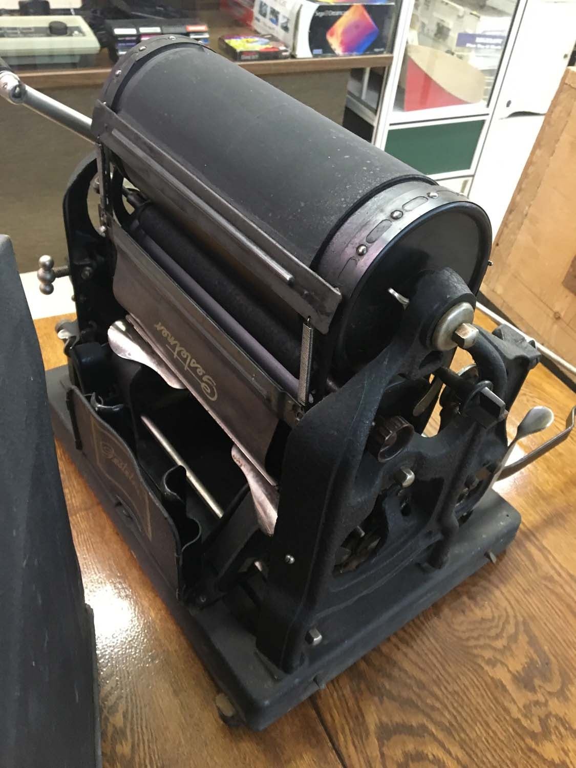 Antique 1930s Gestetner Duplicating Machine W/ Cover