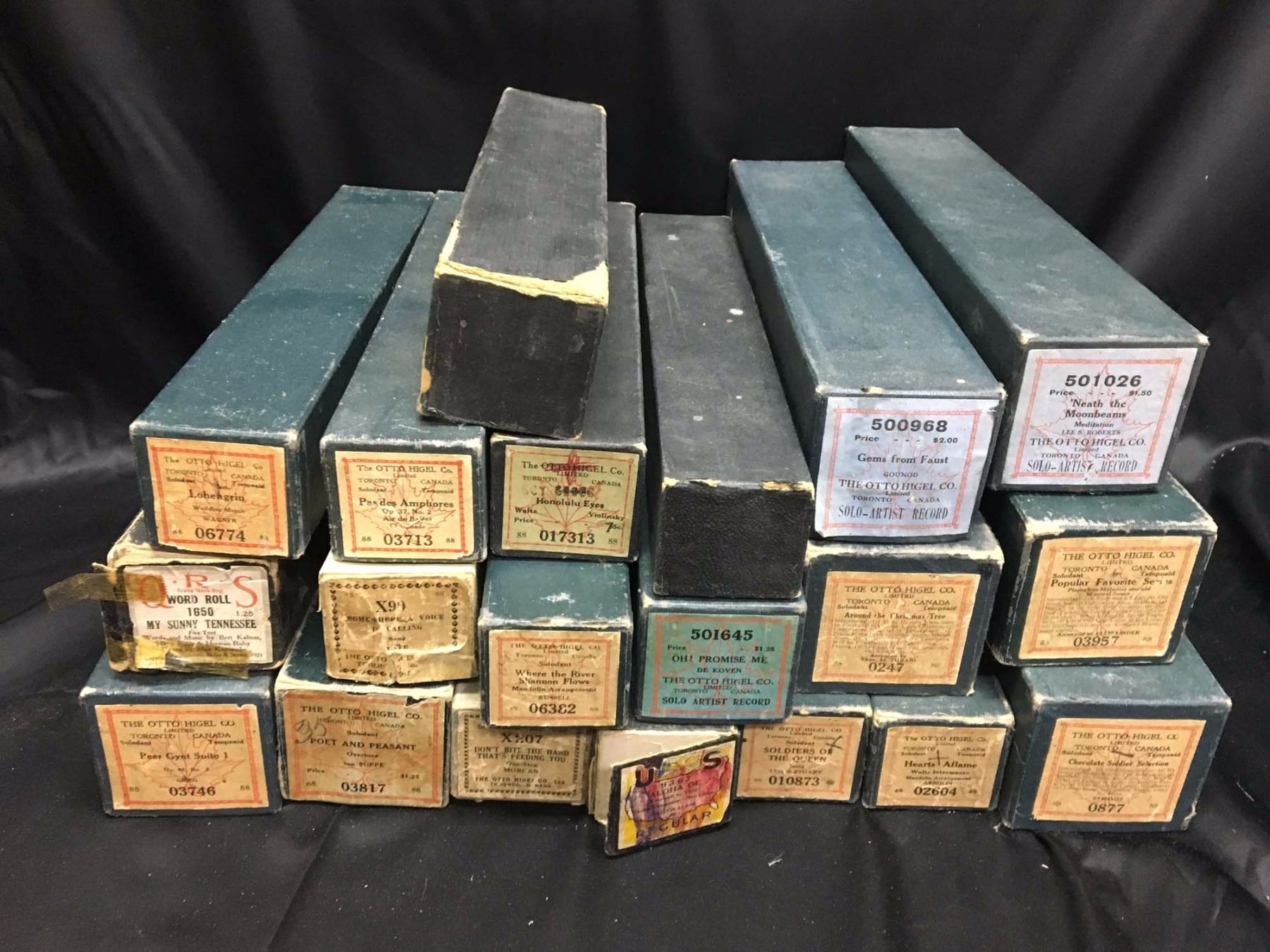 Lot 20 Antique Player Piano Rolls Lot 20 Antique Player Piano Rolls