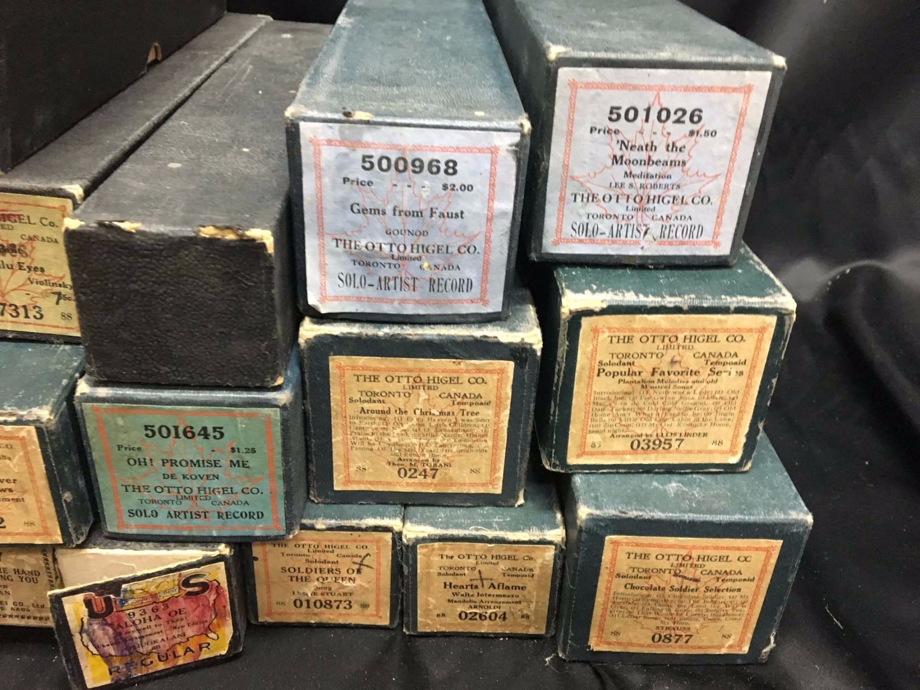 Lot 20 Antique Player Piano Rolls Lot 20 Antique Player Piano Rolls