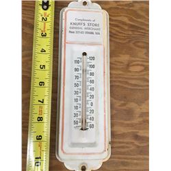 Sylvania Sk. Knuff's General Merchant Advertising Thermometer