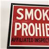 Image 2 : NOS Enamel ‘Smoking Prohibited’ Sign 15” x10” (Wooden Grain Elevator insurance)