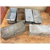 Image 4 : Lot (6) Galvanized Grain Sample Boxes From Wooden Grain Elevator