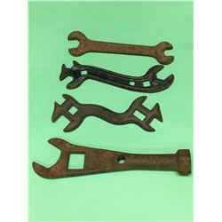 Lot (4) Antique IHC International Havester Company Wrenches