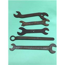 Lot (5) Antique Massey - Harris & Ferguson Wrenches