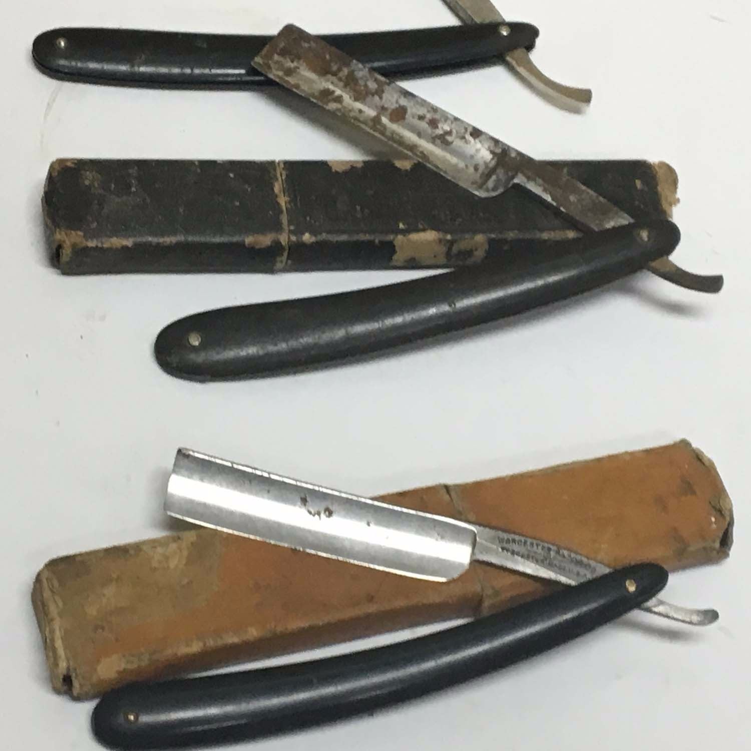 Lot (6) Antique Straight Razors - Bodnarus Auctioneering
