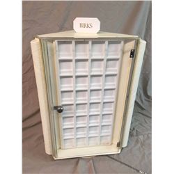 3 Sided Birks Rotating Store Display With Key, 22” x 14” x 14”