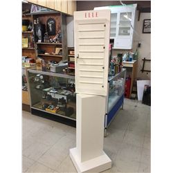 70" Tall Double Sided Rotating Locking Display W/ Key (Some Minor Damage)