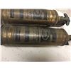 Image 2 : Lot Brass Pyrene Fire Extinguishers W/ Wall Hangers