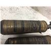 Image 3 : Lot Brass Pyrene Fire Extinguishers W/ Wall Hangers