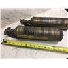 Image 5 : Lot Brass Pyrene Fire Extinguishers W/ Wall Hangers