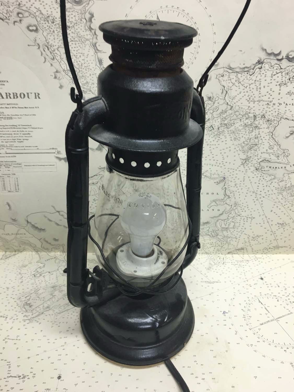 Antique Lantern Turned Into Lamp