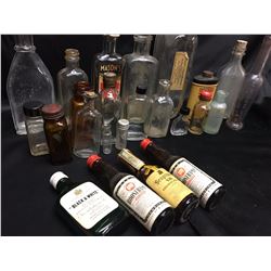 Large Lot Vintage / Antique Small Bottles Liquor Medicine And More
