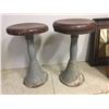 Image 1 : Lot Of 2 Cast Iron Base Ice Cream Shop Stools