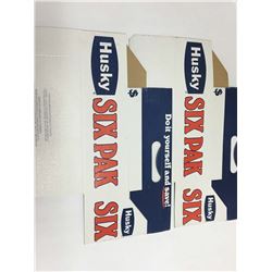 Lot (2) Unused Cardboard Husky Service Station 1 Quart Oil Can Carriers