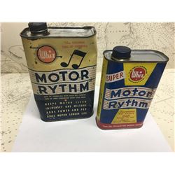 Lot (2) Whiz Motor Rhythm Service Station Cans