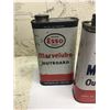 Image 3 : Lot (2) Outboard Oil Cans Mobiloil Esso