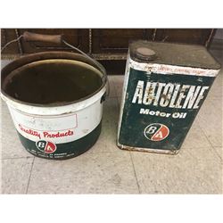 Lot (2) British American Oil Cans