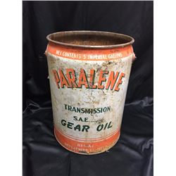 Hard to Find Paralene 5 Gallon Oil Can