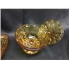 Image 5 : Lot (2) Amber Glass Dishes With Lids