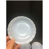 Image 2 : Lot (6) Pyrex Delphite Saucers (One Has A Chip)
